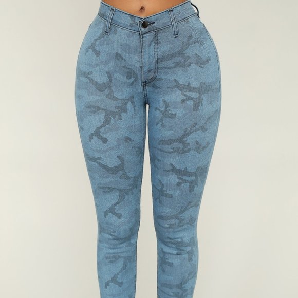 High Rise Skinny Jeans - Medium Blue - Picture 2 of 6